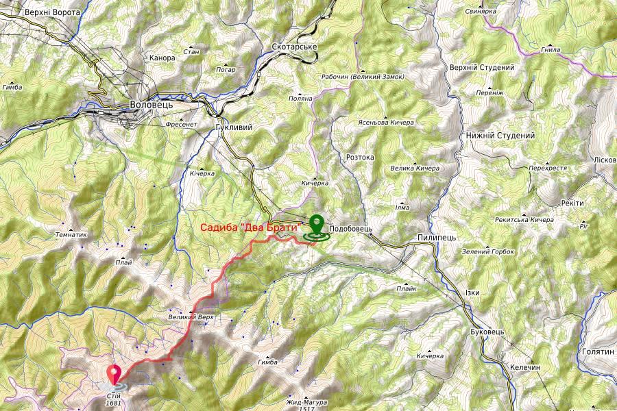 Похід від с. Подобовець до гори Стій